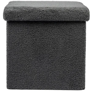 Пуф букле Rocksolid темно-серый 38x38 см