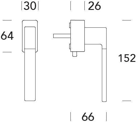 Reguitti Оконная ручка Zamak dk на розе B-mini A143dkq7550 - Вид №1