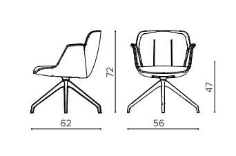 Тканевый стул с подлокотниками True Design Hive ARCH-00083406 - Вид №4
