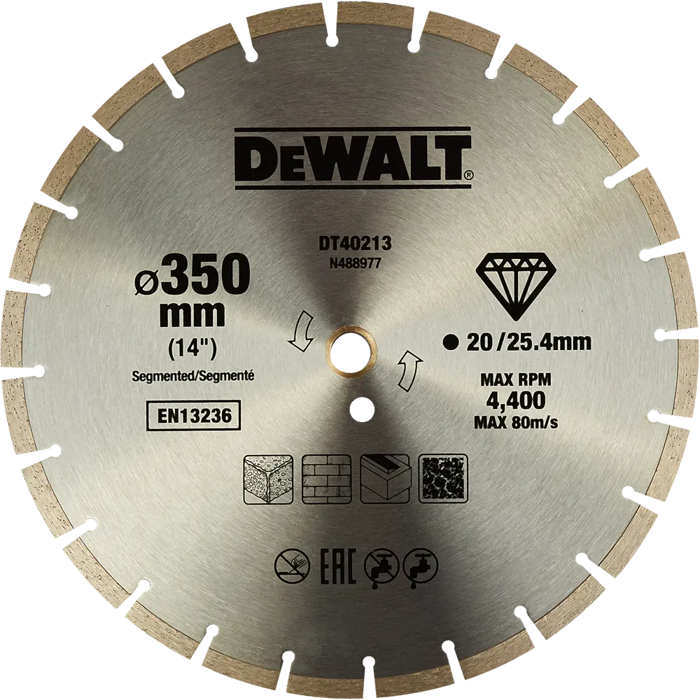 Диск алмазный универсальный Dewalt сегментный 350x3 мм STLM-2035908