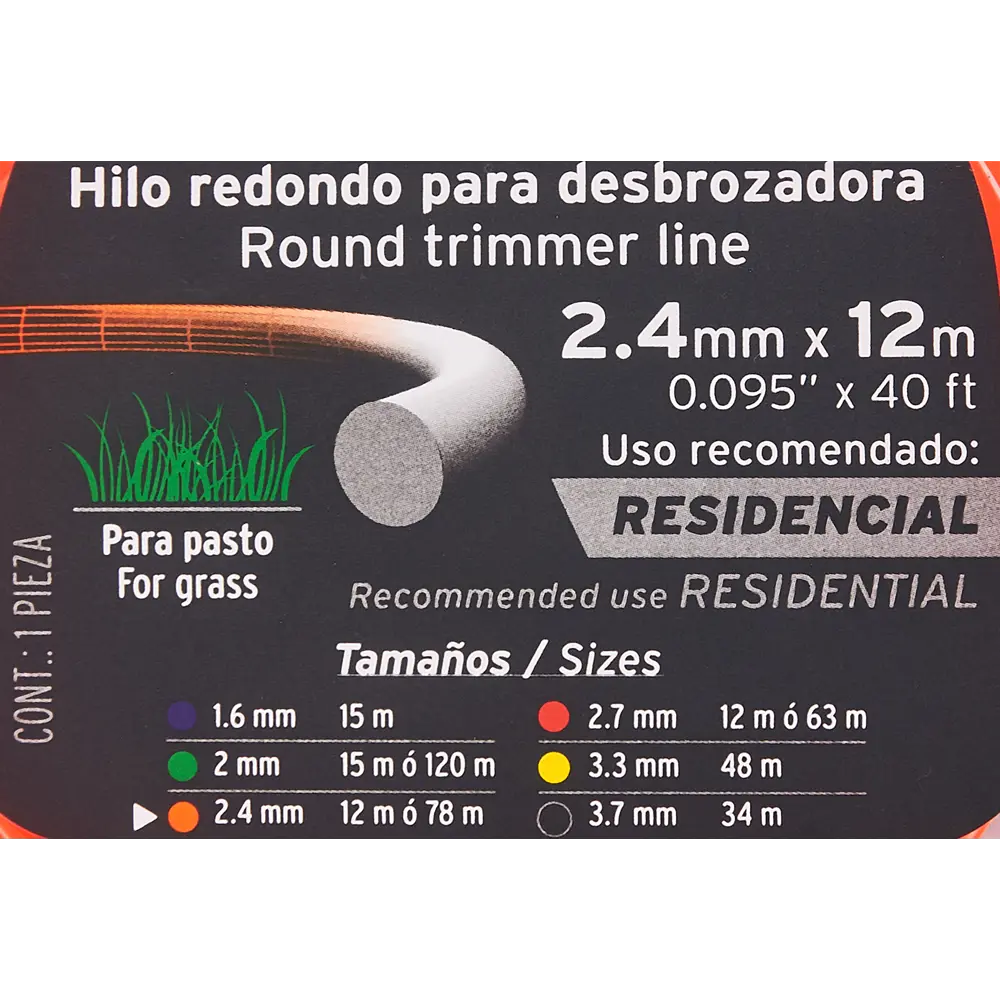 Леска для триммера Truper 17607 ø2.4 мм 12 м круглая Santreyd STLM-2104729 - Вид №2