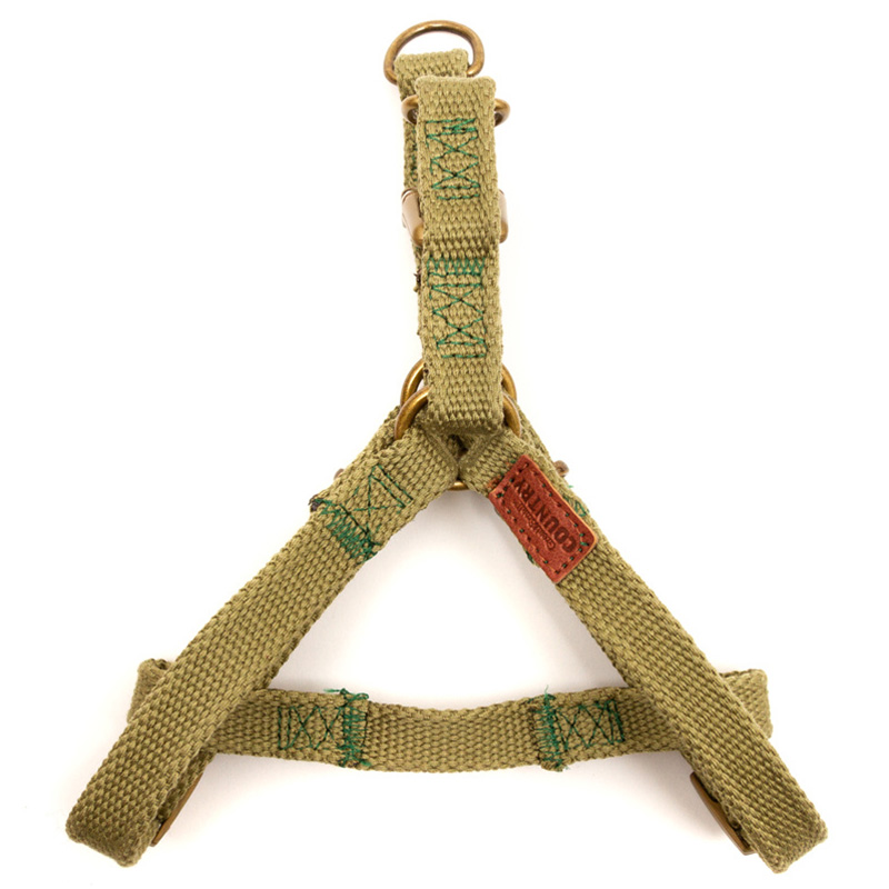 ПР0050113 Шлейка для собак Canvas 10мм (обхват 25-40см) зеленая Great&Small 