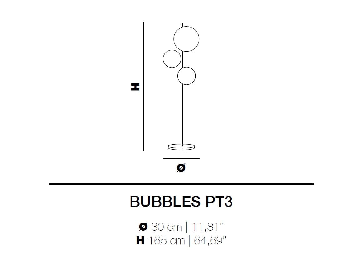 Торшер из железа и стекла Euroluce Lampadari Bubbles ARCH-00152395 - Вид №2