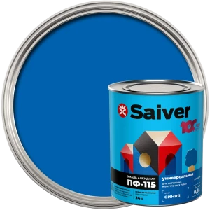 Эмаль ПФ-115 Saiver Lux глянцевая цвет синий 0.8 кг 83402315 STLM-2019493
