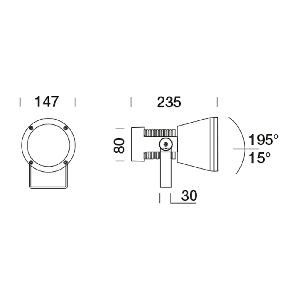 8423361 Проектор Platek MINI SPRING Proiettore  MINI SPRING Floodlight - 9 LED 4000K 9°  - Вид №6
