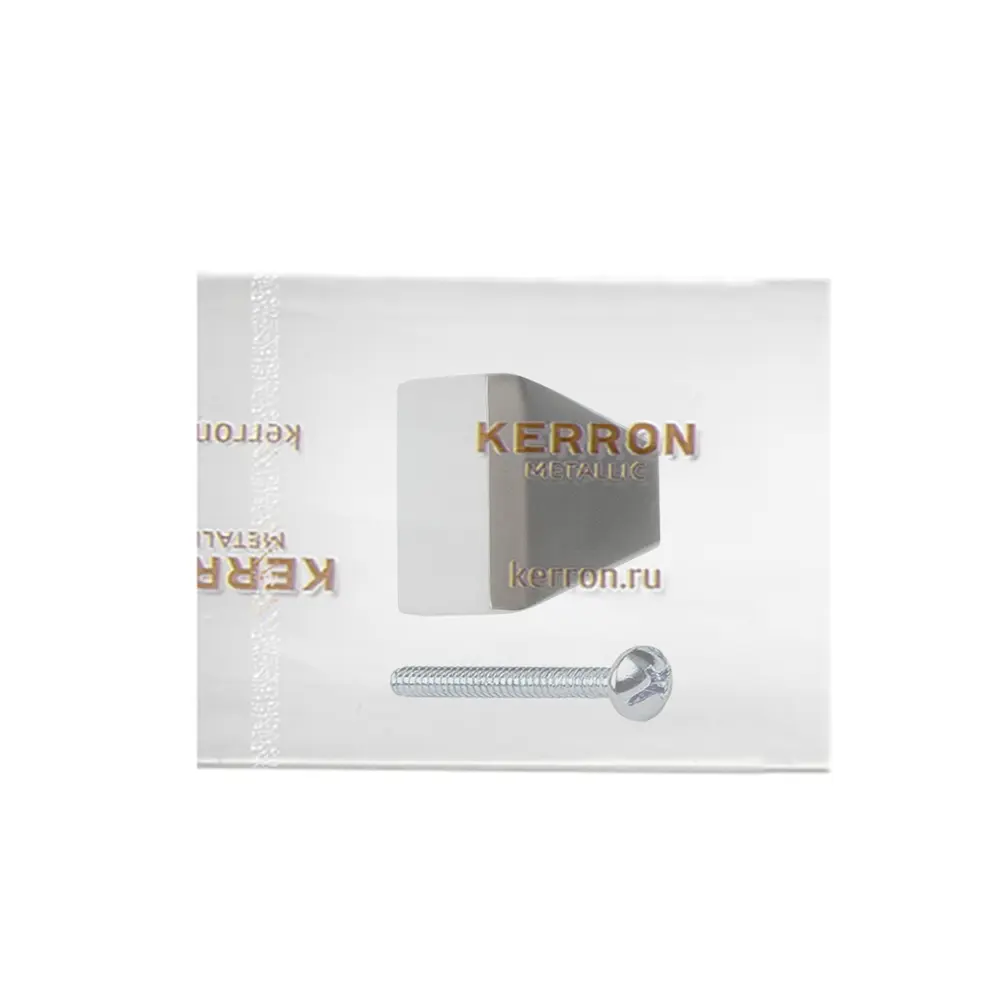 89314387 Ручка-кнопка мебельная Kerron 20x18 мм, цвет матовый хром STLM-1012822  - Вид №3