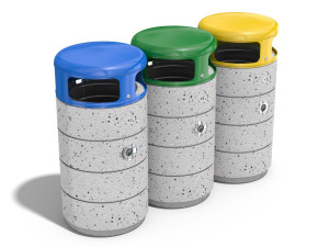 Наружные бетонные стойки для мусора для утилизации отходов