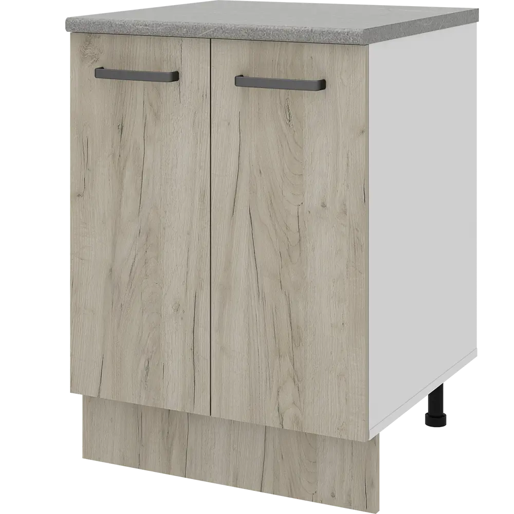 Напольный кухонный шкаф Дейма темный 60 см с элегантной фрезеровкой 86720865 Santreyd STLM-1584641 - Вид №2