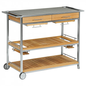 Code: 2MEST.800 Сервировочный столик с ртутью Teak  Mercury Dining