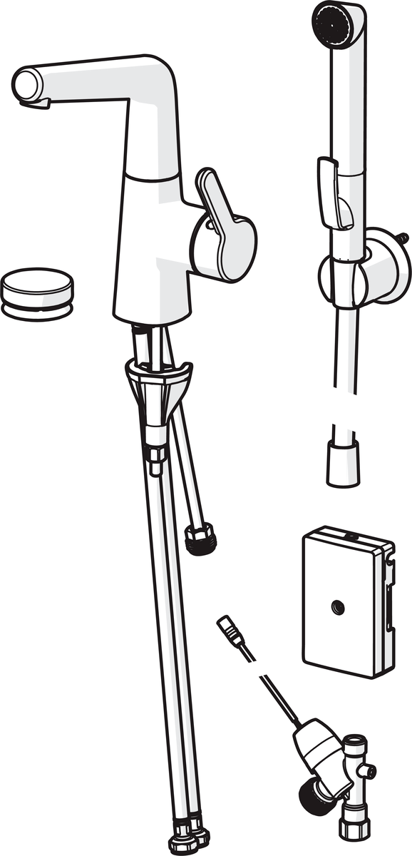 Oras 3009F Смеситель для умывальника с клапаном, 3 V 3009F Inspera Хром  - Вид №2