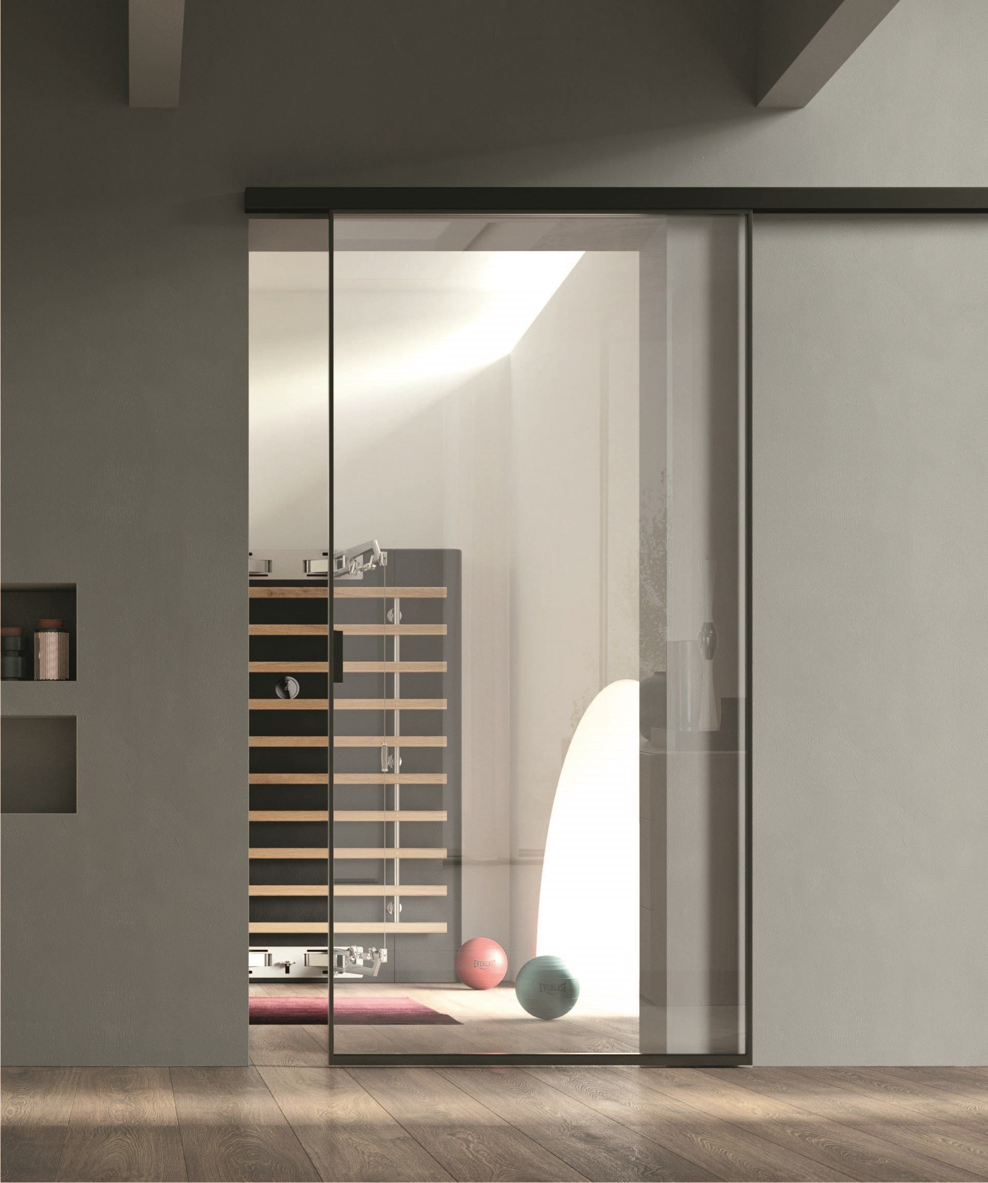 Стеклянная и алюминиевая дверь BLUINTERNI Quadro-Move ARCH-00049721 - Вид №1