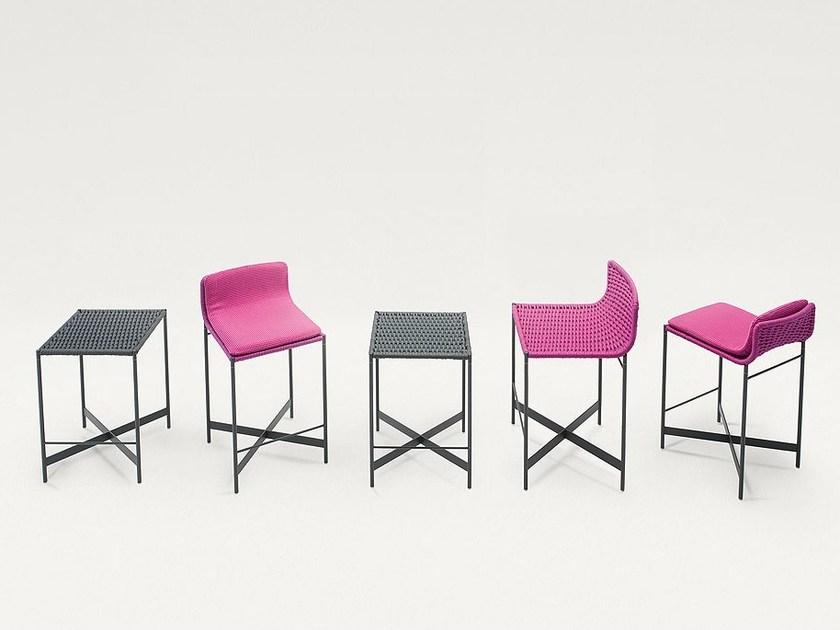 Paola Lenti Садовый табурет из технической ткани Heron B45l/b45m - Вид №2