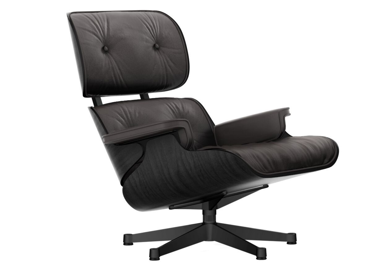 Кожаное вращающееся кресло с подлокотниками VITRA Eames Lounge Chair ARCH-00109556 - Вид №1