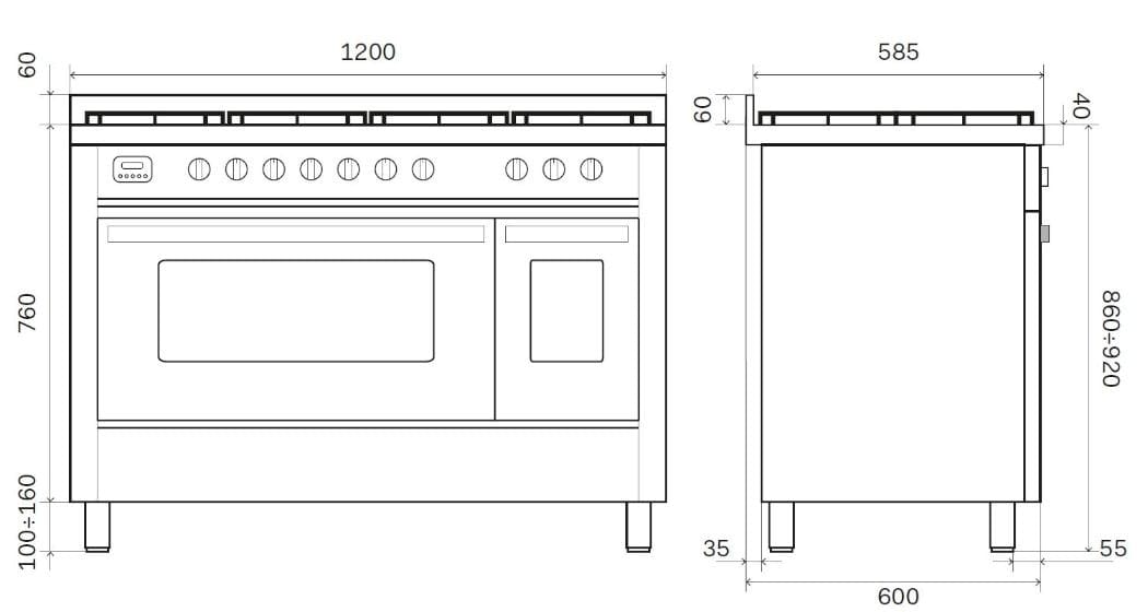 Отдельно стоящая кухня из нержавеющей стали Ilve Pro Line ARCH-00148007 - Вид №2