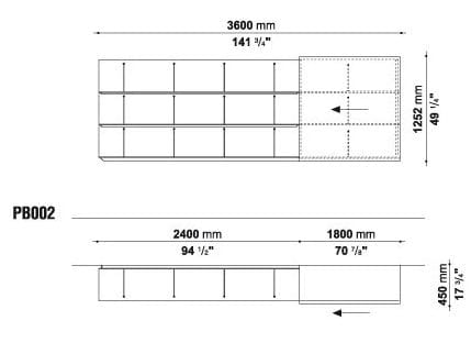 Подвесная секционная настенная Книжная полка B&B Italia PAB ARCH-00103035 - Вид №4