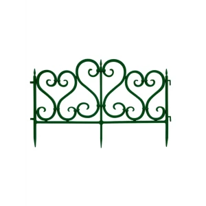 Заборчик декоративный «Ажурное» 47.5x31.5 см цвет темно-зеленый 4 шт.