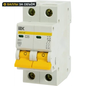 Автоматический выключатель IEK Home ВА47-29 1P N 25 А 4.5 кА C 11875267 STLM-2013198