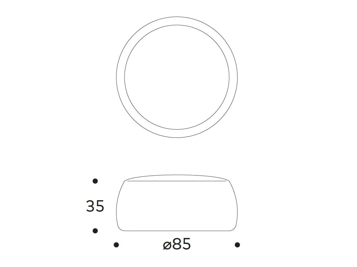 Открытый ткань сад круглый пуфик Nodo Italia Beach House ARCH-00113348 - Вид №4