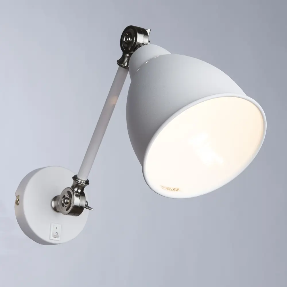 Бра Braccio 1xE27x60 Вт цвет белый матовый Arte Lamp STLM-2184411 - Вид №3