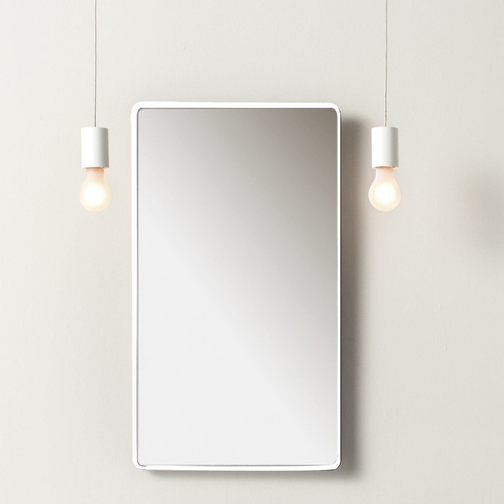 EVBASTMBEVER Life Design Зеркало прямоугольное настенное  Непрозрачный белый 