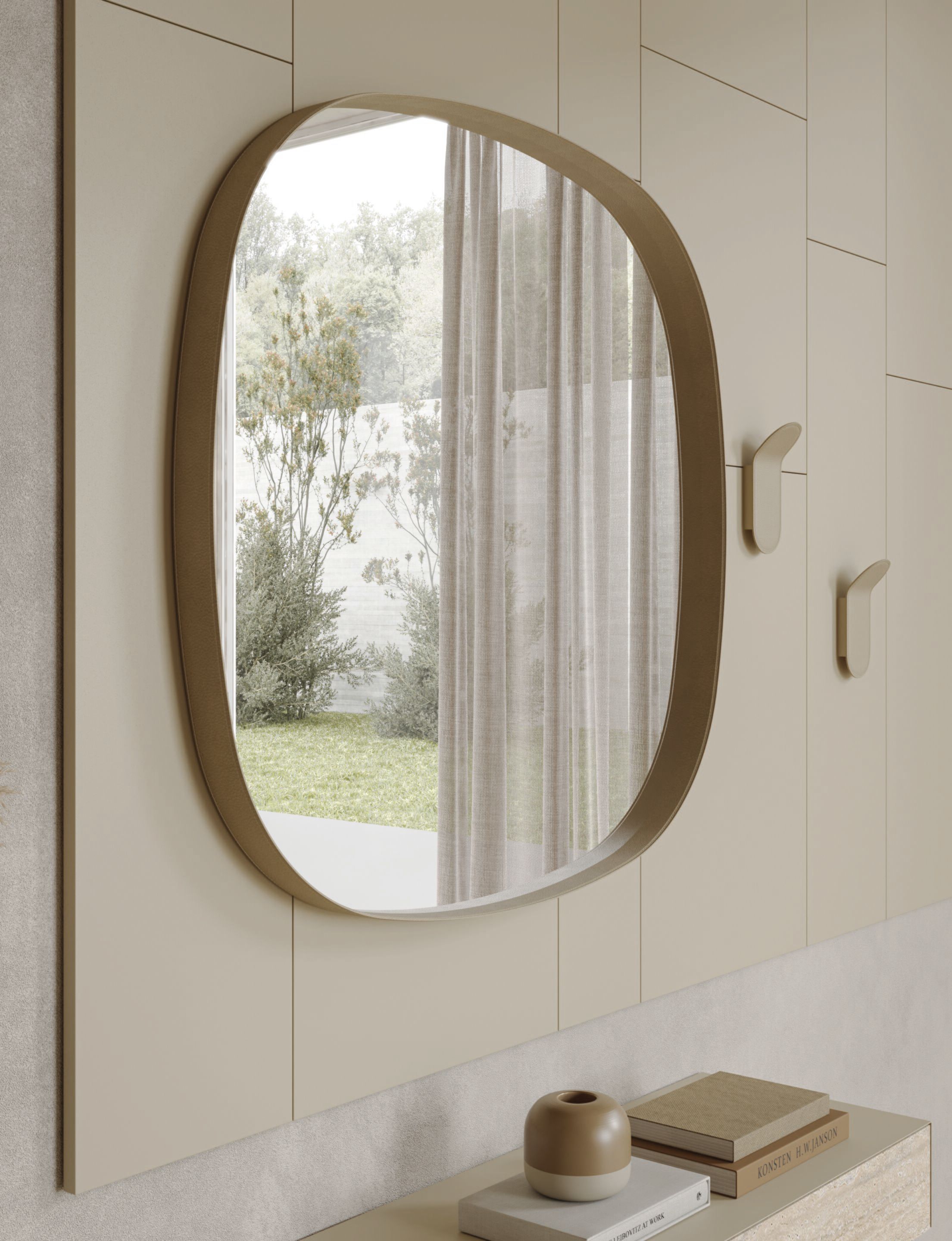 Настенное кожаное зеркало Ronda Design CANDY ARCH-00019673 - Вид №2