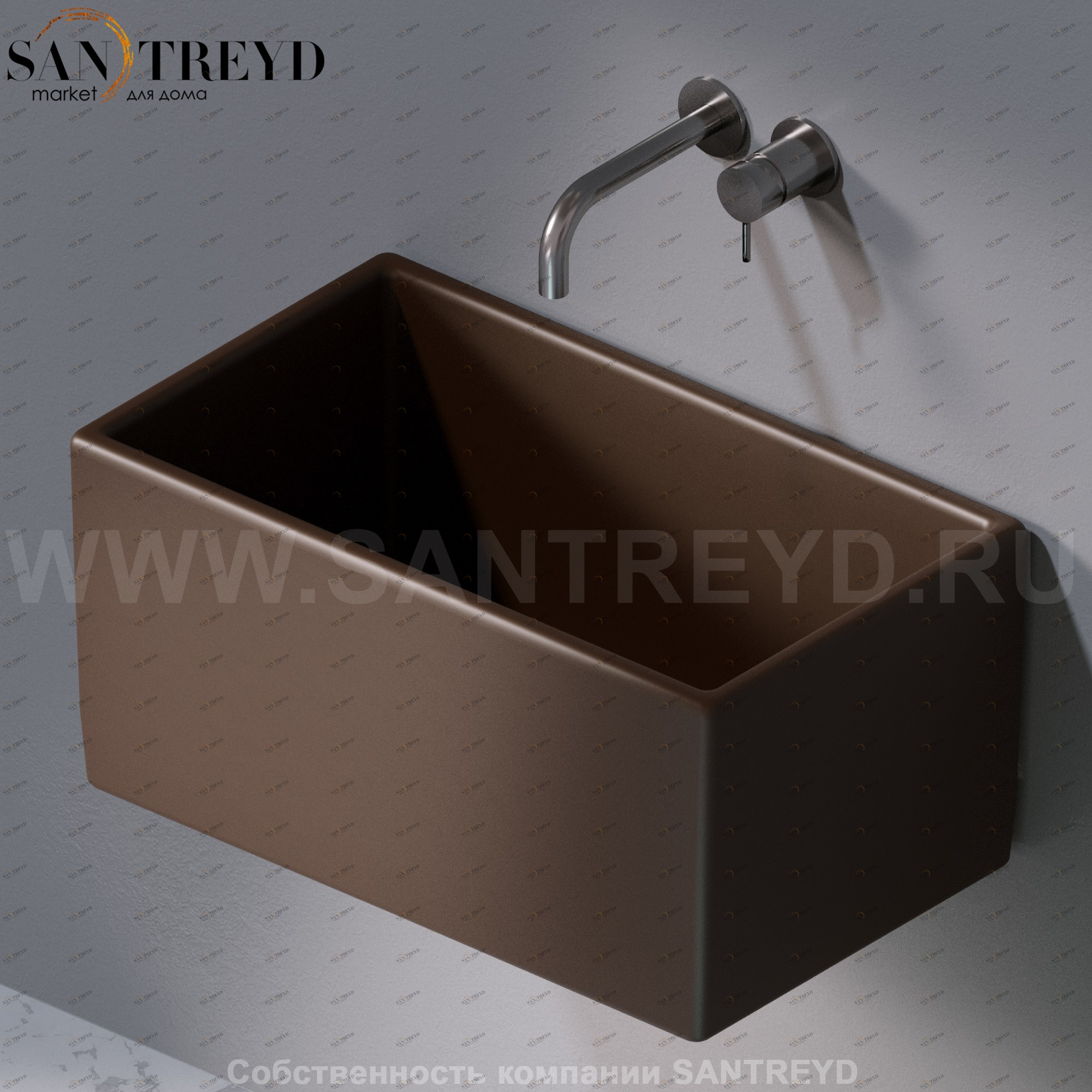 L112107 Подвесная раковина настенная прямоугольная A. e T. Italia Tower AeT ITALIA