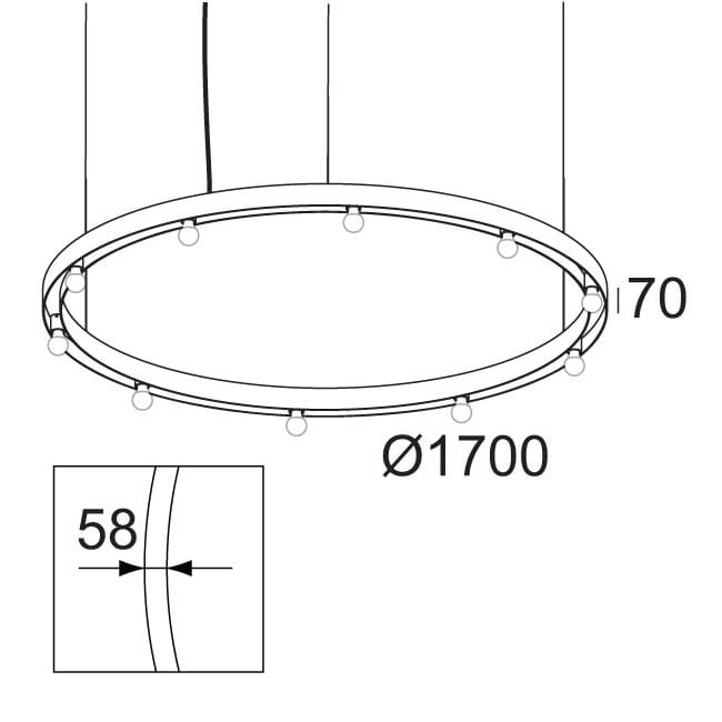 Металлический светодиодный подвесной светильник Deltalight Super-Oh ARCH-00064635 - Вид №10