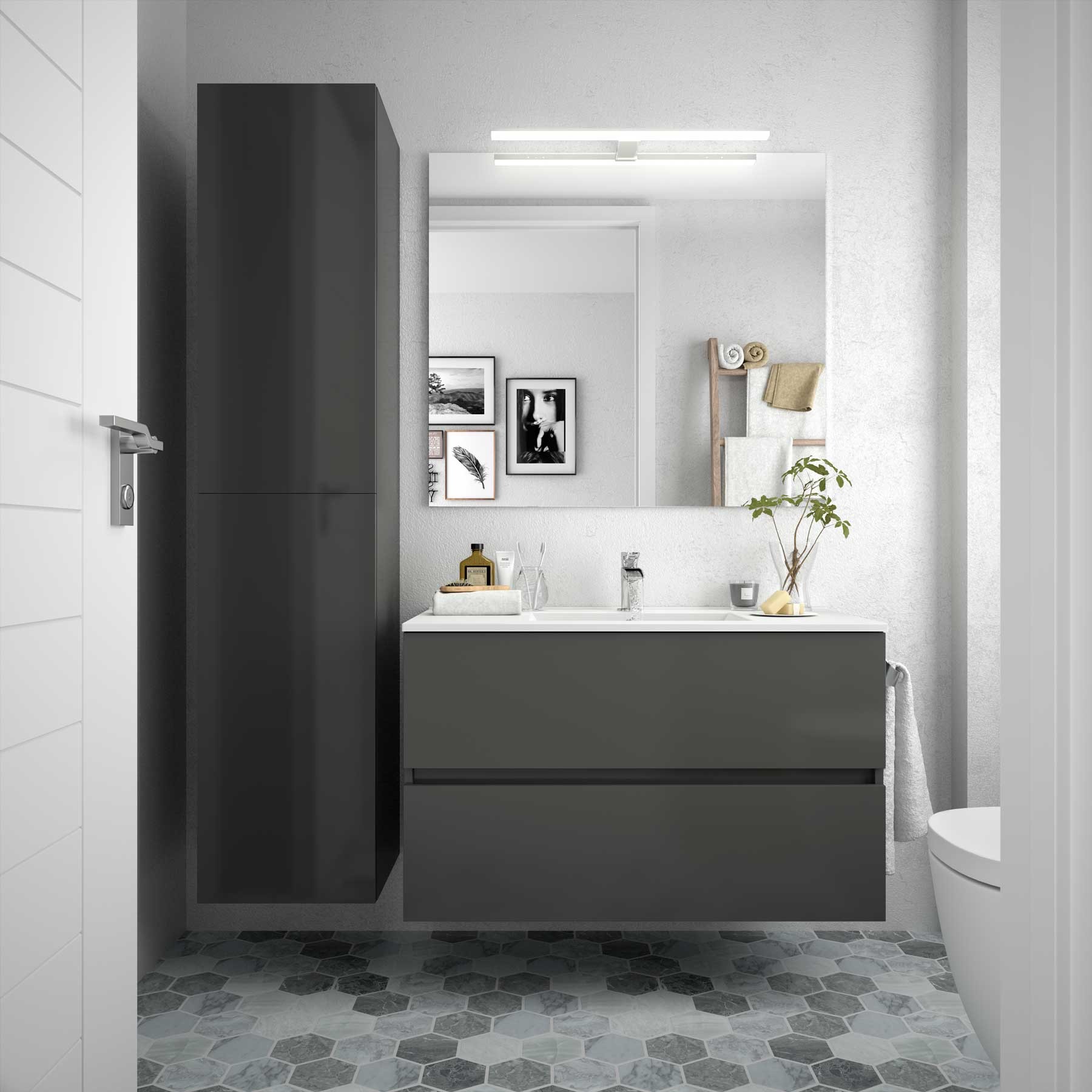 19358 SALGAR Раковина IBERIA 910 БЕЛЫЙ ФАРФОР 910 x 20 x460 мм  - Вид №1