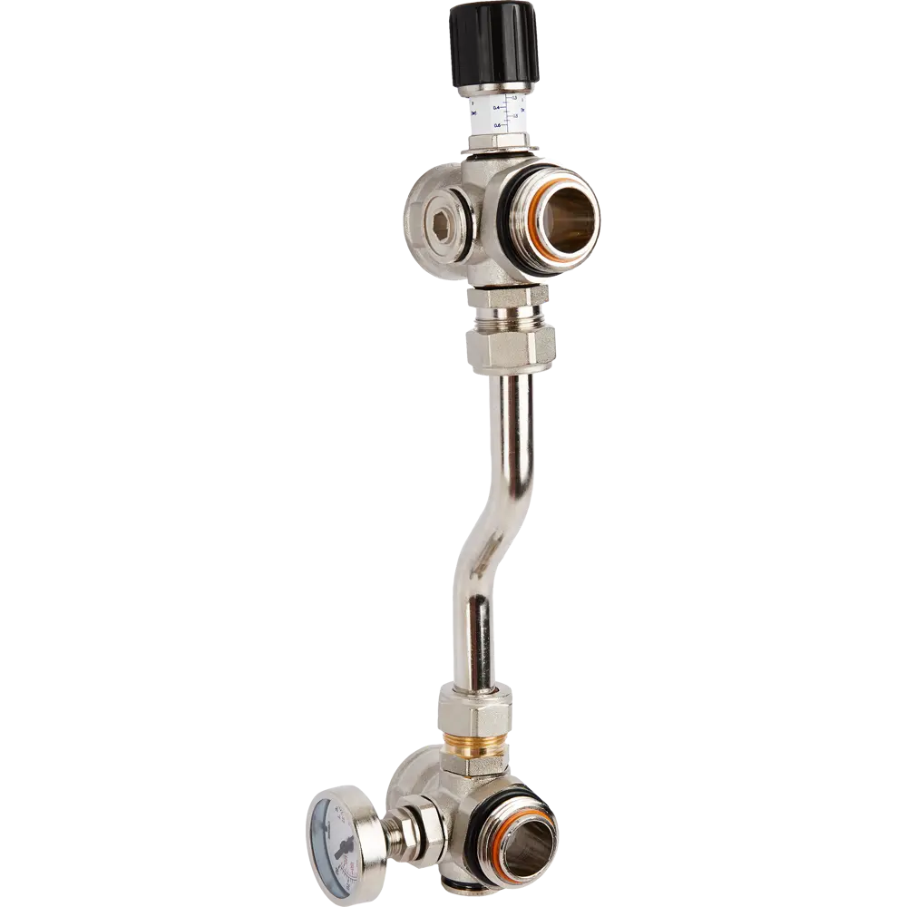 Байпас Valtec проходной с перепускным клапаном, 200 мм, латунь STLM-2191708 - Вид №2