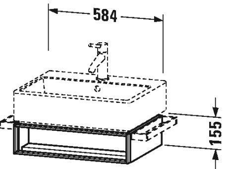 VA602501414 Vero Air Тумбочка подвесная Терра, декор Duravit - Вид №1