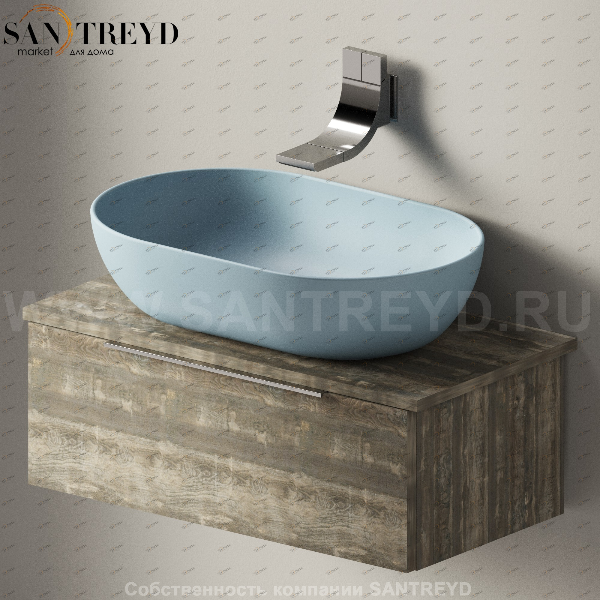 Flaminia BOX Настенная тумба для раковины 70 см с 1 ящиком BX990.WE Ceramica Flaminia BX990WE