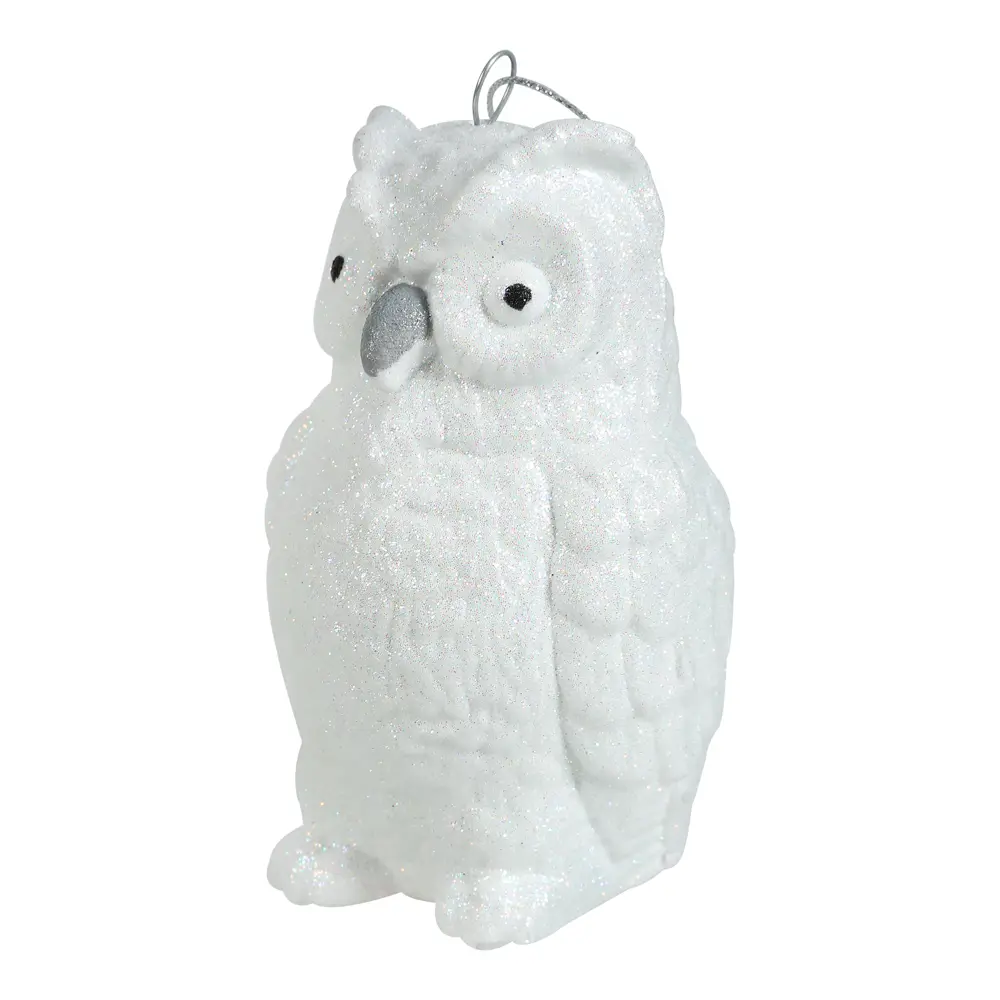 88458704 Новогоднее украшение Сова 10x7 см цвет серебро STLM-0952856 Santreyd 