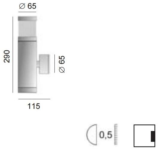 BEL-LIGHTING Бра для наружного освещения с прямым и отраженным светом Onyx 703. 2g - Вид №1