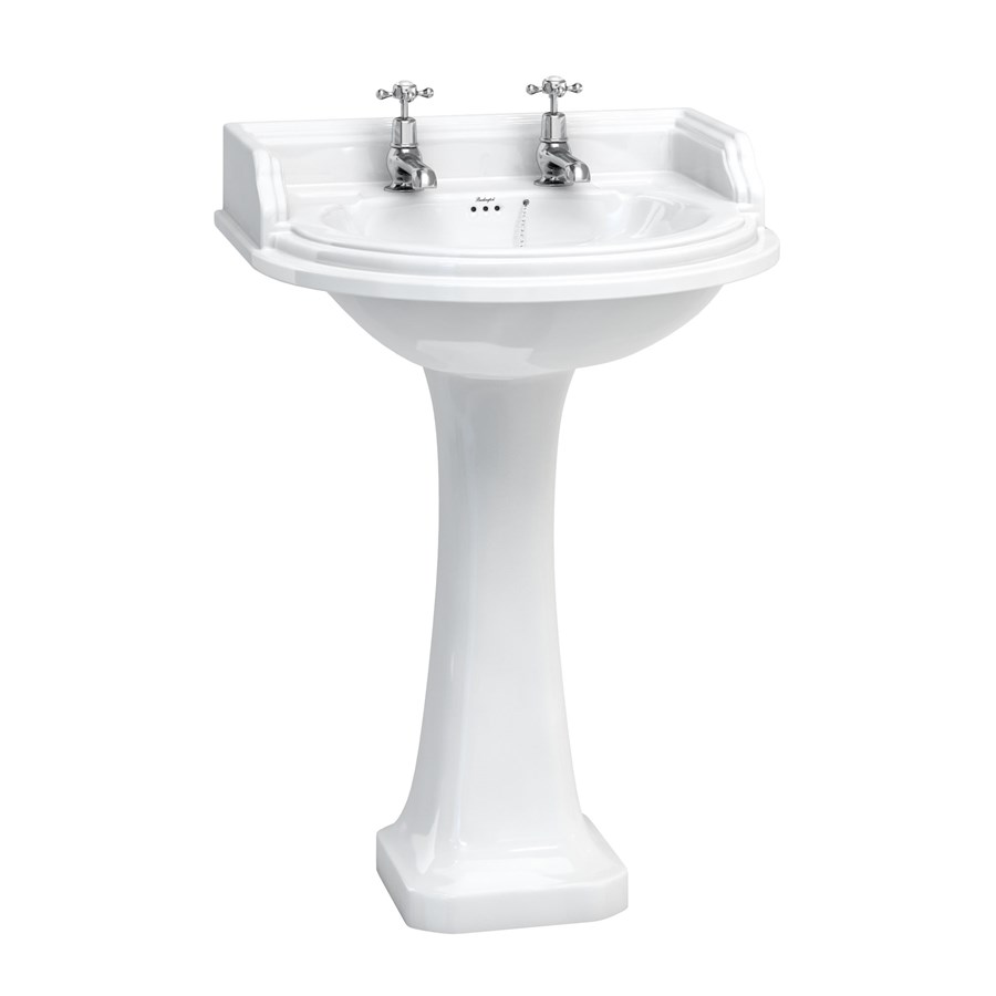 Burlington Classic Классическая круглая раковина 65 см и классическая подставка с 1 отверстием под смеситель B17 1TH P6  - Вид №1