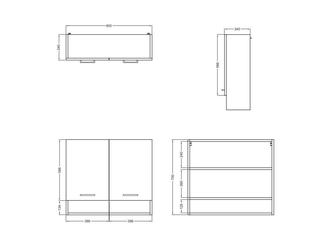Подвесной шкаф для белья из ДСП с распашными дверцами COLAVENE Complementi Lavanderia ARCH-00082473 - Вид №6