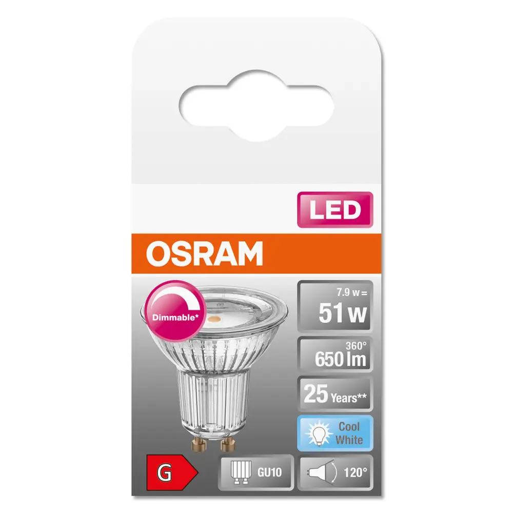 Спот светодиодный Osram диммируемая GU10 8.3 Вт/940 575 Лм 82823884 STLM-2014017  - Вид №5