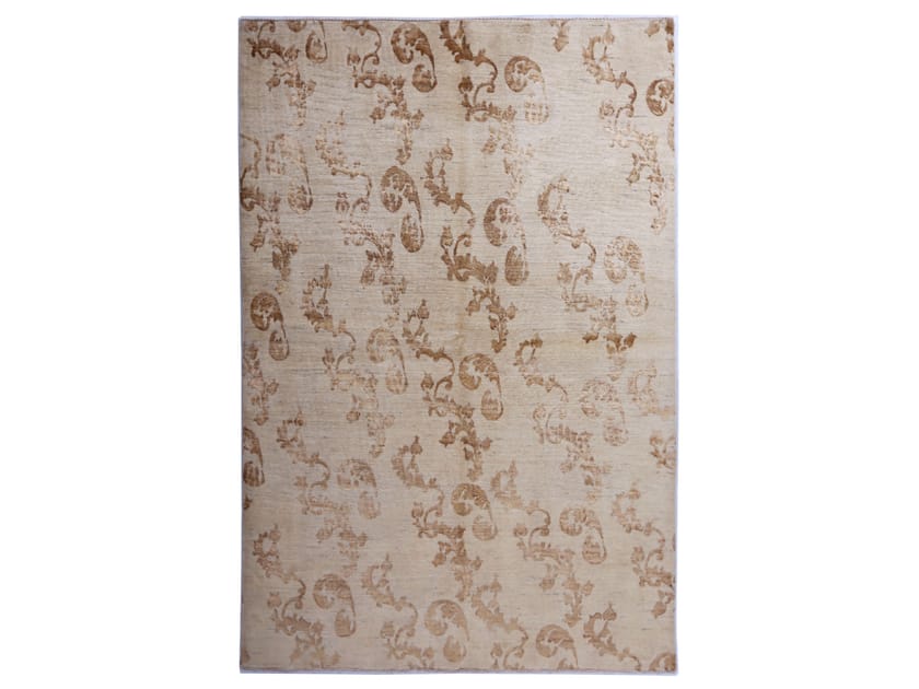 Ковер с прямоугольным рисунком из шерсти и шелка Zollanvari Isfahan Celadon-дизайнер ARCH-00067877