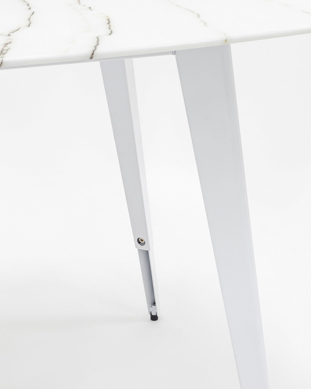 Стол обеденный квадратный со стеклянной столешницей белый с рисунком под мрамор 100х100 см "Ричмонд" STOOL GROUP  00-3958839 Белый  - Вид №6