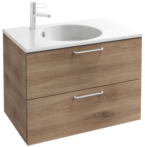 EB2522-R6-E52 Тумба под столешницу 80 см, 2 ящика, белая ручка JACOB DELAFON ODÉON RIVE GAUCHE
