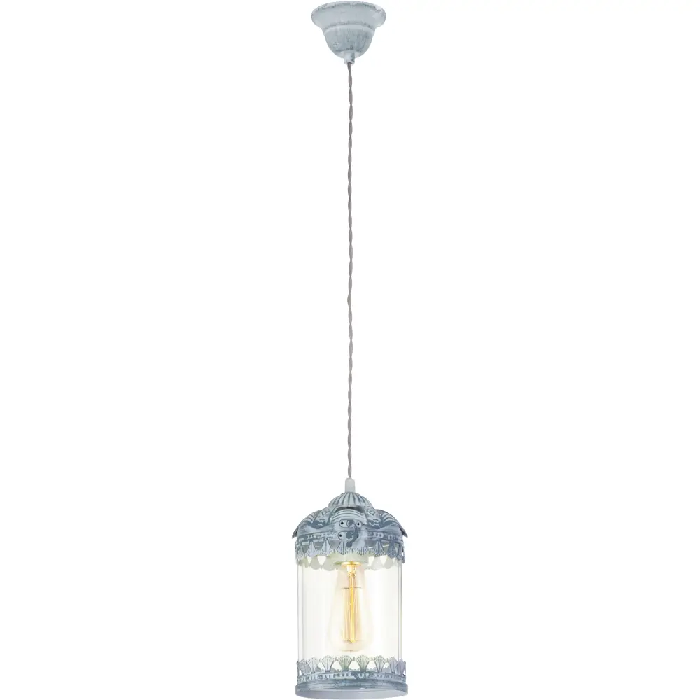 Подвес Langham 1xE27x60 Вт, 140 мм, цвет серо-голубой 18742686 STLM-2160063 Eglo 