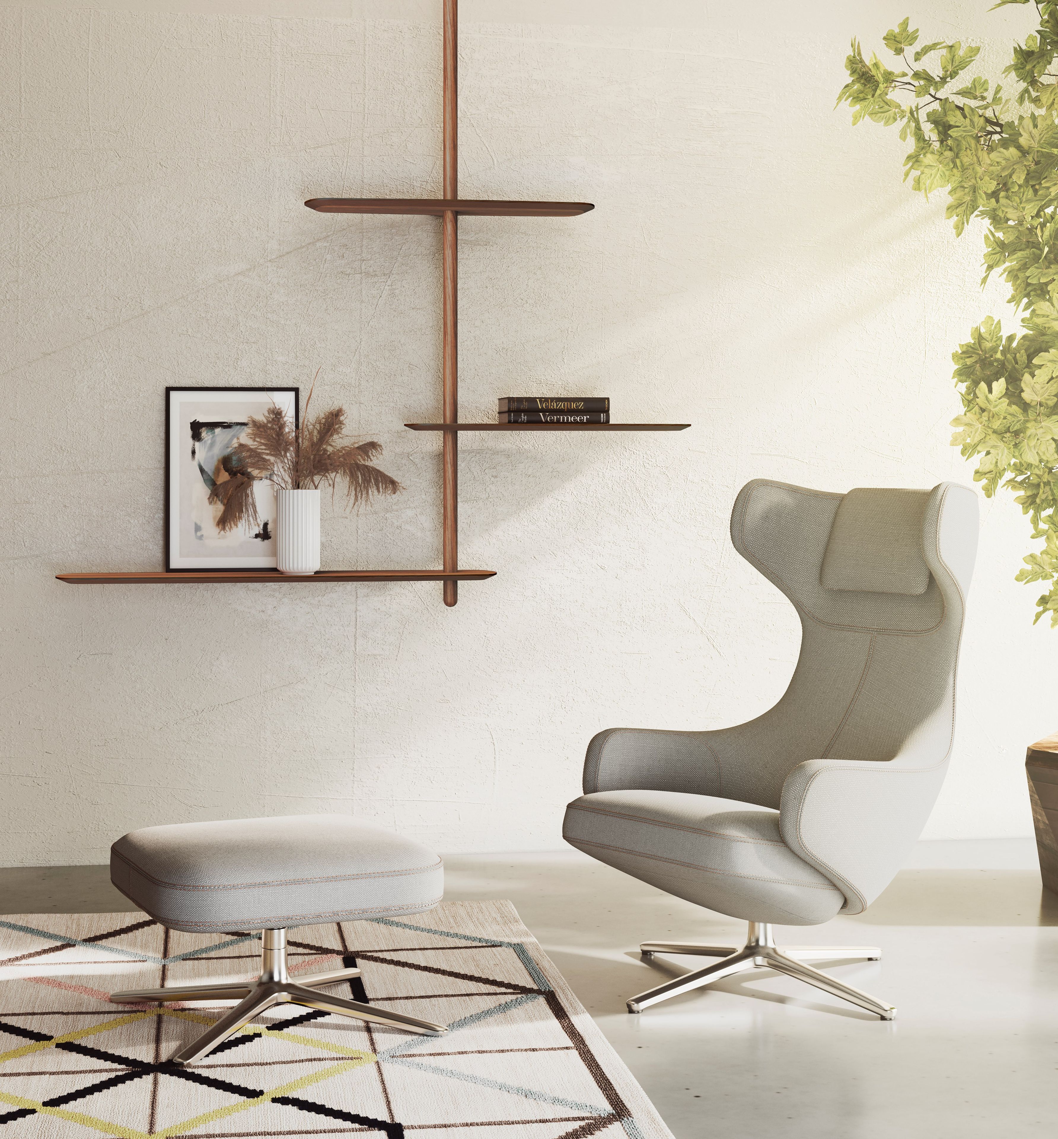 Модульная потолочная полка из шпона NOMON уникальная ARCH-00047381 - Вид №3