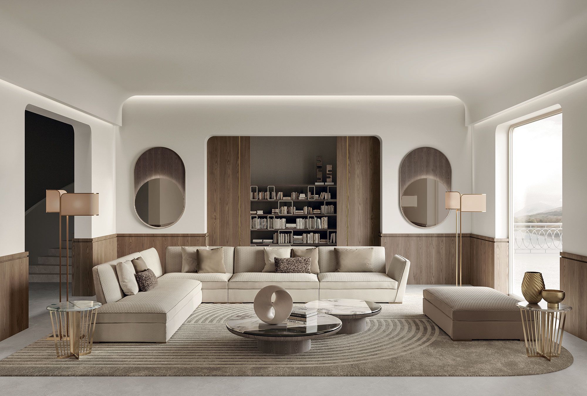 Модульный тканевый диван Vittoria Frigerio VISCONTI ARCH-00086175 - Вид №2