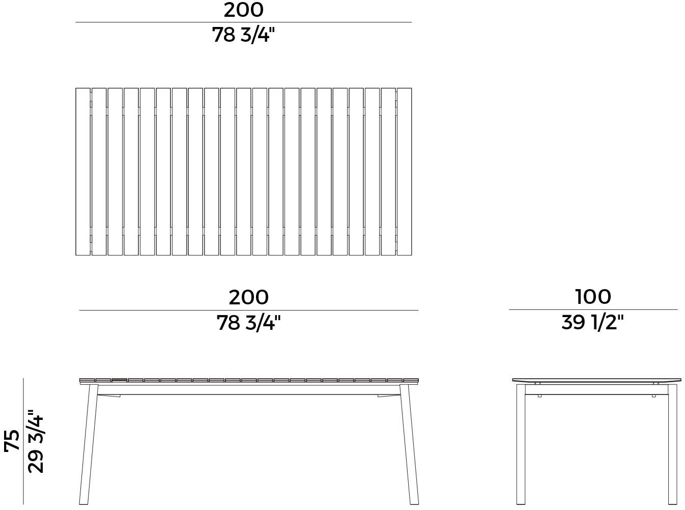 Potocco Прямоугольный садовый стол в ироко Dock 897/tr fix - Вид №7