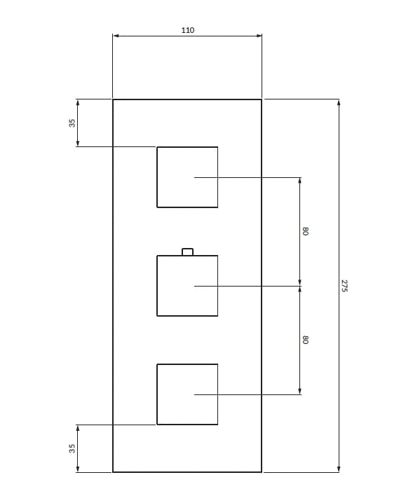 Термостатический смеситель для душа/ванны с пластиной OMNIRES Fresh ARCH-00055394 - Вид №2