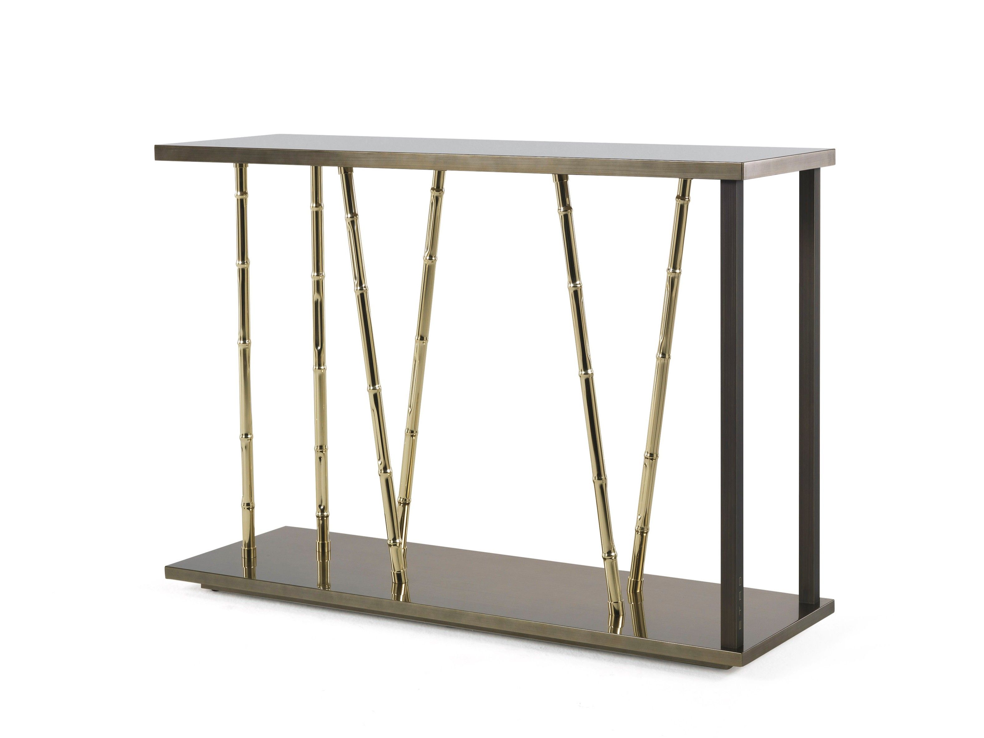 Прямоугольная консоль из эвкалипта и металла ETRO Home Interiors Taxila ARCH-00057220 - Вид №1