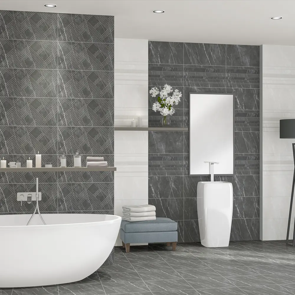 Напольная плитка Azori Hygge Grey - элегантный серый мрамор для интерьера 82826278 STLM-0036616 - Вид №3