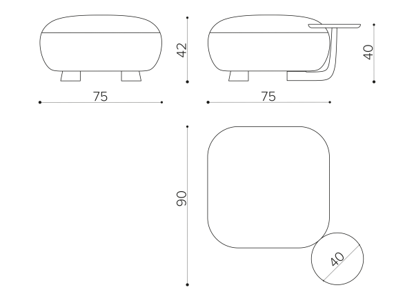 CD 75SQ square module 75cm True Design Code - Вид №1