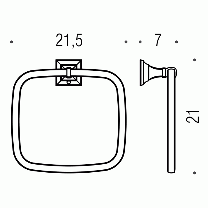 B3231 BR Полотенцедержатель-кольцо (бронза) COLOMBO PORTOFINO Colombo Design - Вид №1
