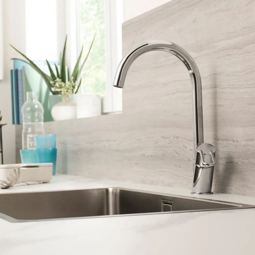 Смеситель для кухни Elena общая высота 33.6 см цвет хром Santreyd STLM-2194448 - Вид №5