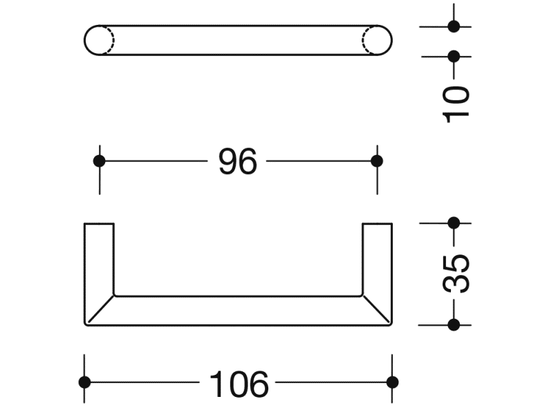 562.10.96 Мебельные ручки ø 10 мм HEWI USA Produkte  - Вид №16